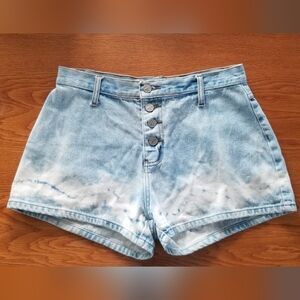 Zana Di 1990s Tie Dye Denim Shorts